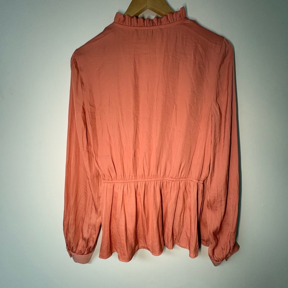 Women’s Marc New York Elegant Women's Wrap Blouse - Rust | Size Medium - Picture 2 of 12